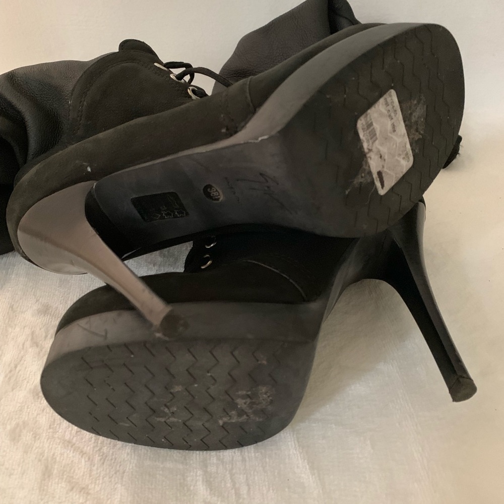 ‼️HOT‼️GIUSEPPE ZANOTTI‼️SHEARLING LEATHER BOOTS‼️ - Picture 6 of 8